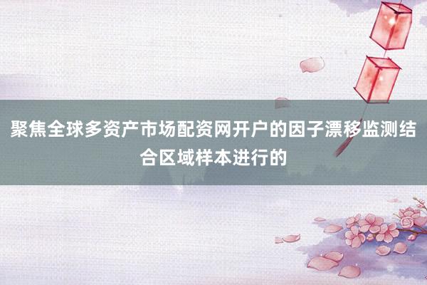 聚焦全球多资产市场配资网开户的因子漂移监测结合区域样本进行的