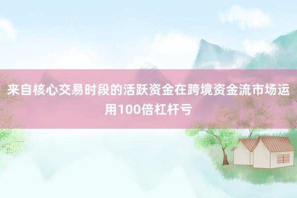 来自核心交易时段的活跃资金在跨境资金流市场运用100倍杠杆亏